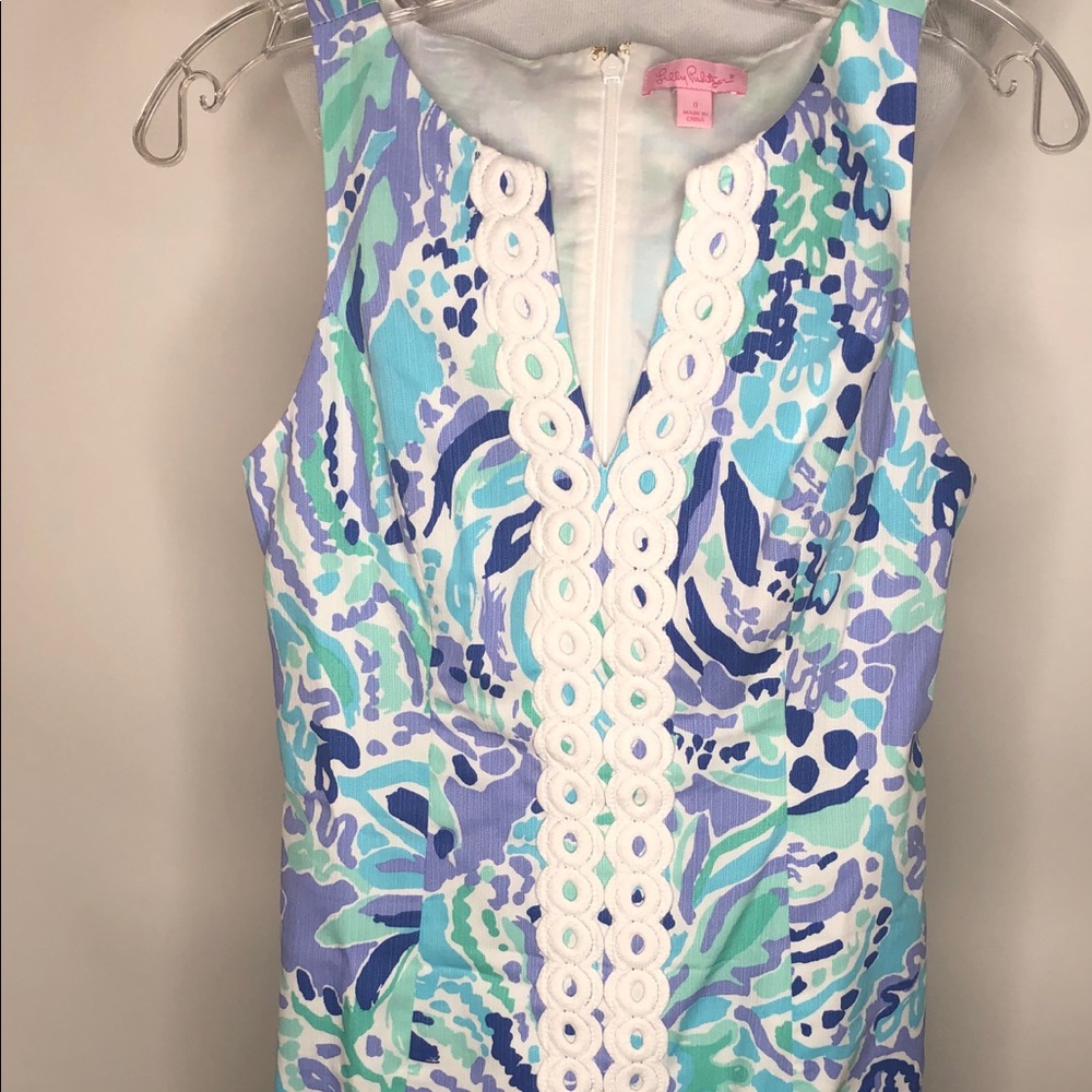 Lilly Pulitzer Pearl Shift Lobstah Roll Dress Sz 0